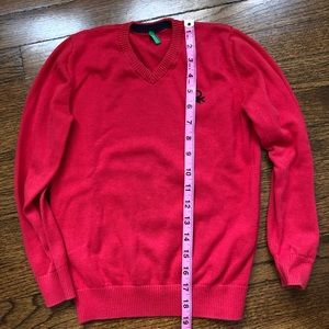 ♥️3 for $20♥️Benetton boys red cotton sweater